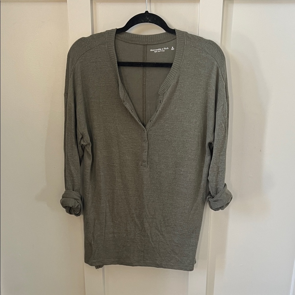 Abercrombie & Fitch Green Button Down Shirt